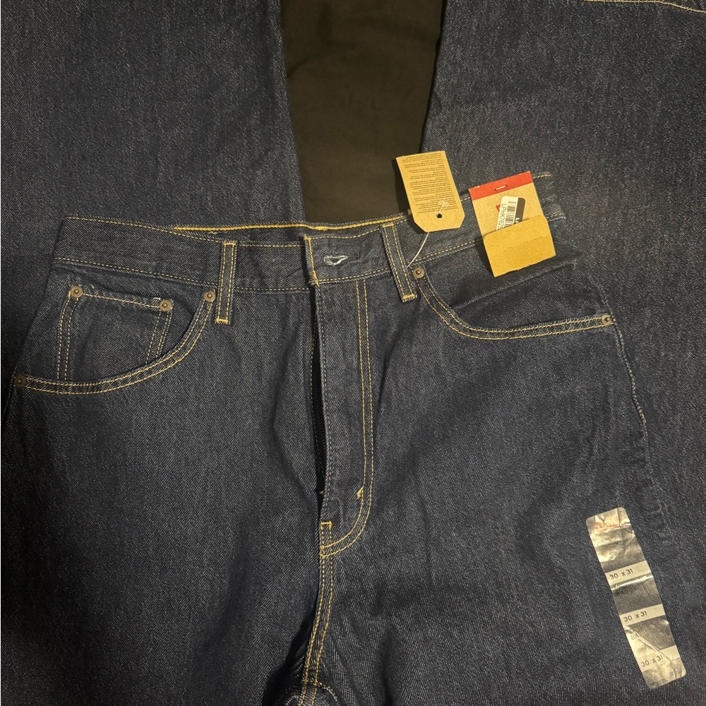 Levi’s adjustable wait women's Dark Blue Straight Jeans 30x31 - Picture 4 of 5